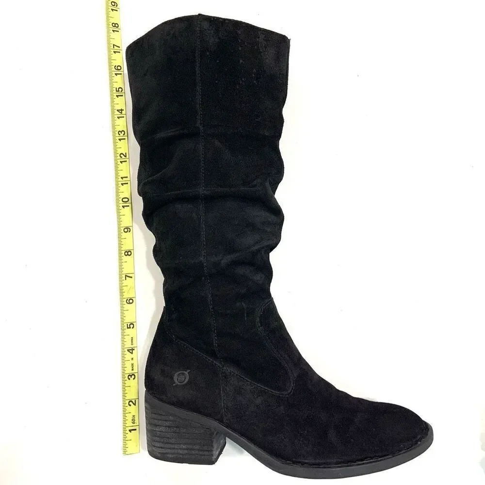 BORN Suede Slouch Boots (Sz 8.5)